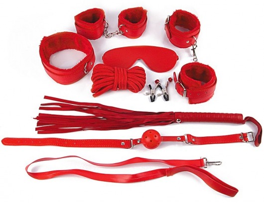 Пикантный красный набор БДСМ - Notabu - купить с доставкой в Абакане