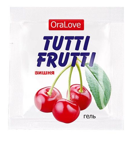 Пробник гель-смазки Tutti-frutti с вишнёвым вкусом - 4 гр. - Биоритм - купить с доставкой в Абакане