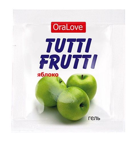 Пробник гель-смазки Tutti-frutti с яблочным вкусом - 4 гр. - Биоритм - купить с доставкой в Абакане