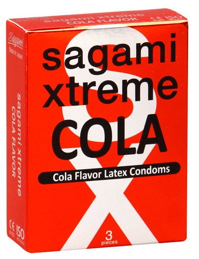 Ароматизированные презервативы Sagami Xtreme COLA - 3 шт. - Sagami - купить с доставкой в Абакане