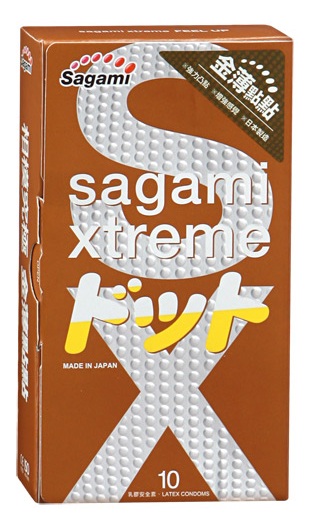 Презервативы Sagami Xtreme FEEL UP с точечной текстурой и линиями прилегания - 10 шт. - Sagami - купить с доставкой в Абакане