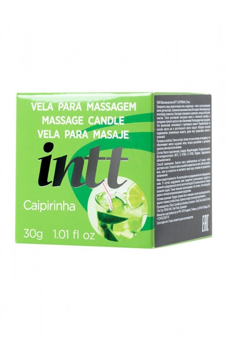Массажная свеча для поцелуев Caiprinha с ароматом лайма - 30 гр. - INTT - купить с доставкой в Абакане