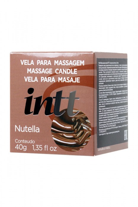 Массажная свеча для поцелуев Nutella с ароматом Нутеллы - 30 гр. - INTT - купить с доставкой в Абакане