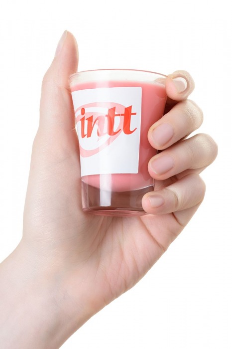 Массажная свеча для поцелуев Strawberry с ароматом клубники - 30 гр. - INTT - купить с доставкой в Абакане