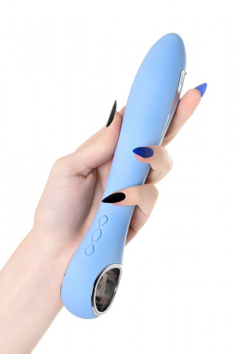 Голубой силиконовый вибратор с электростимуляцией GALVANI VIBE - 21 см. - ToyFa - купить с доставкой в Абакане