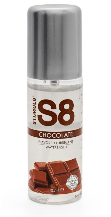 Смазка на водной основе S8 Flavored Lube со вкусом шоколада - 125 мл. - Stimul8 - купить с доставкой в Абакане