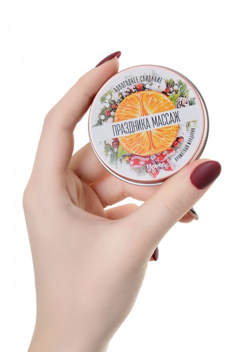 Массажная свеча «Праздника массаж» с ароматом мандарина - 30 мл. - ToyFa - купить с доставкой в Абакане