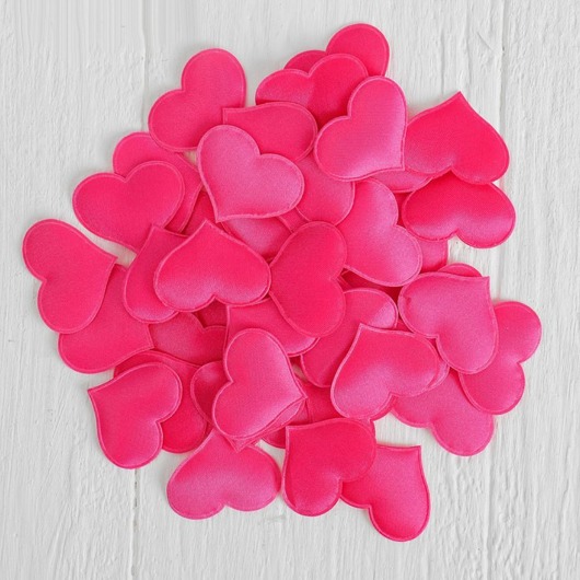 Набор ярко-розовых декоративных сердец - 50 шт. - Сима-Ленд - купить с доставкой в Абакане