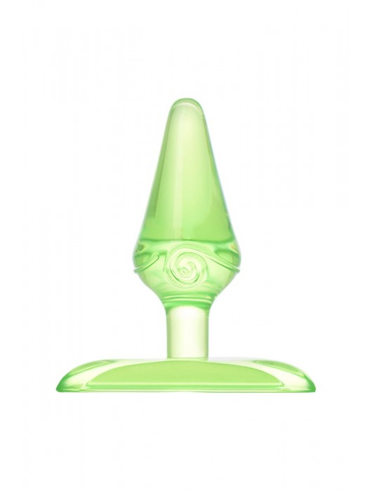 Зеленая анальная втулка с ограничителем - 6,5 см. - Toyfa Basic