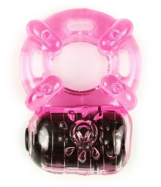 Розовое эрекционное кольцо c вибропулей - Brazzers - в Абакане купить с доставкой