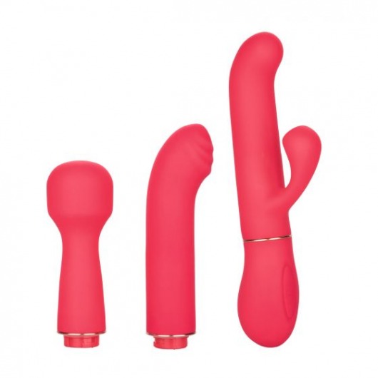 Коралловый вибратор с 3 сменными стволами Passion Trio - California Exotic Novelties