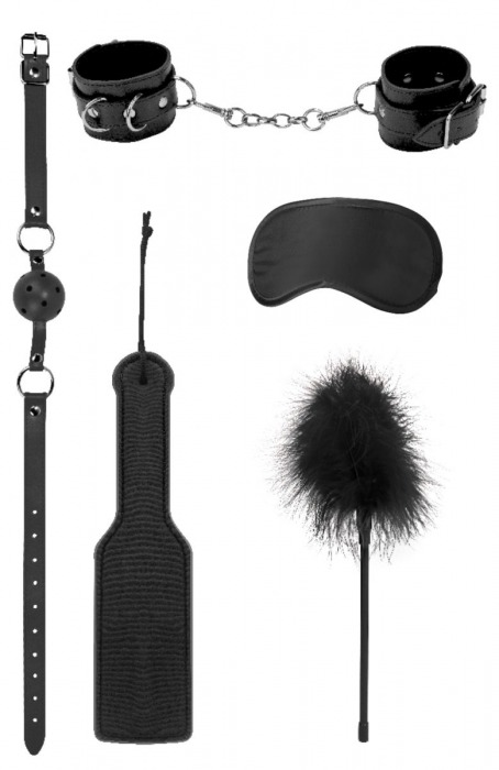Черный игровой набор БДСМ Introductory Bondage Kit №4 - Shots Media BV - купить с доставкой в Абакане