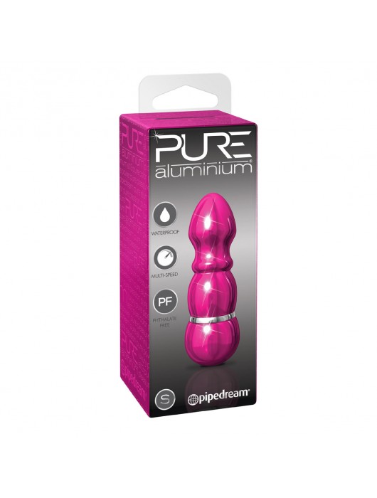 Алюминиевый рельефный вибратор PINK SMALL - 7,5 см. - Pipedream