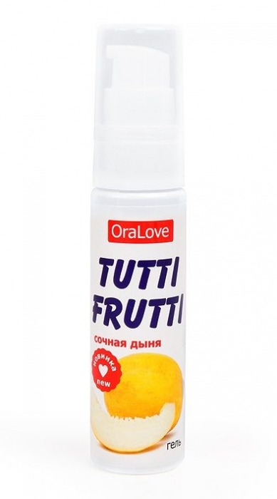 Гель-смазка Tutti-frutti со вкусом сочной дыни - 30 гр. - Биоритм - купить с доставкой в Абакане