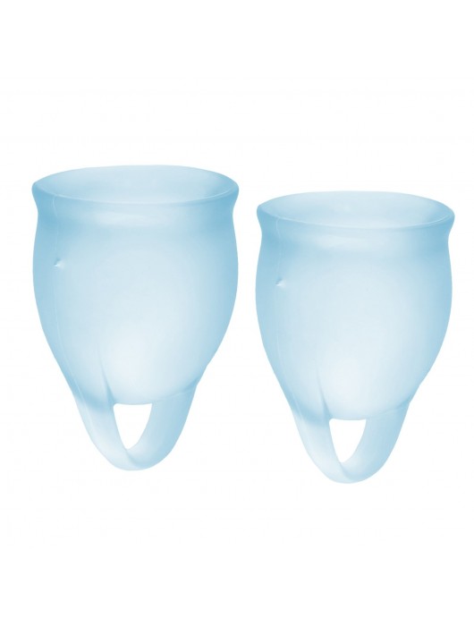 Набор голубых менструальных чаш Feel confident Menstrual Cup - Satisfyer - купить с доставкой в Абакане