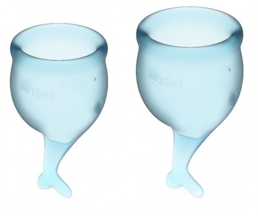 Набор голубых менструальных чаш Feel secure Menstrual Cup - Satisfyer - купить с доставкой в Абакане