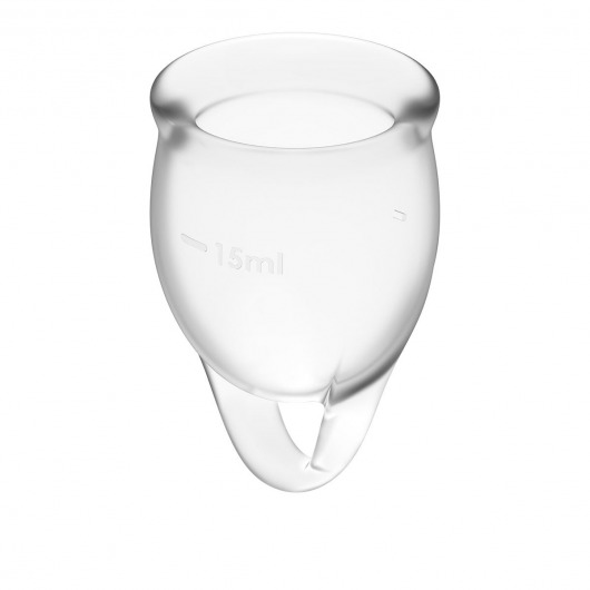 Набор прозрачных менструальных чаш Feel confident Menstrual Cup - Satisfyer - купить с доставкой в Абакане