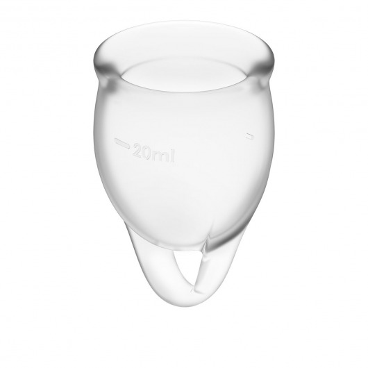Набор прозрачных менструальных чаш Feel confident Menstrual Cup - Satisfyer - купить с доставкой в Абакане