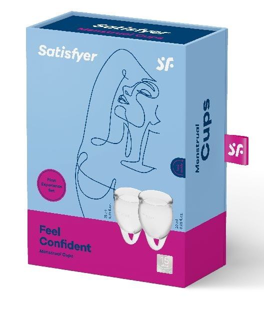 Набор прозрачных менструальных чаш Feel confident Menstrual Cup - Satisfyer - купить с доставкой в Абакане