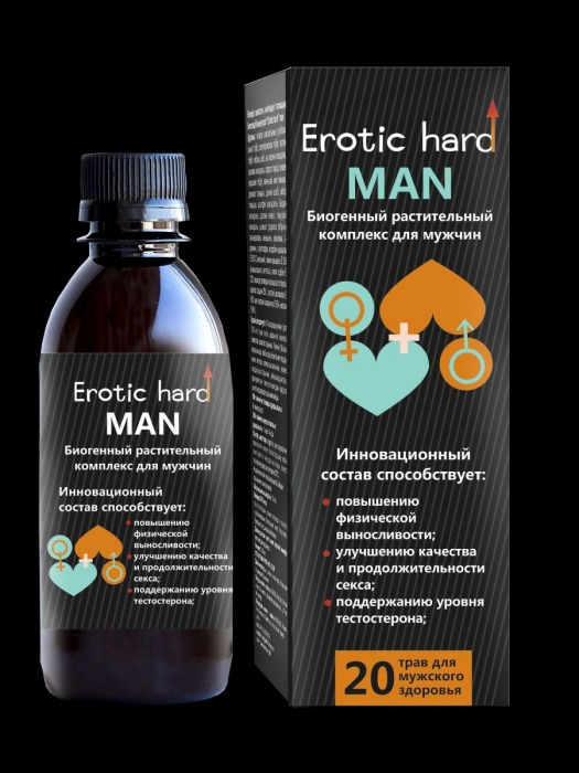 Мужской биогенный концентрат для усиления эрекции Erotic hard Man - 250 мл. - Erotic Hard - купить с доставкой в Абакане