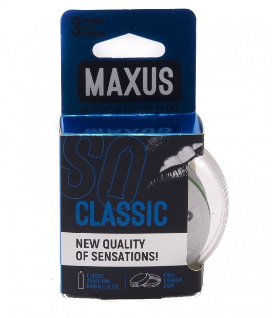Классические презервативы в пластиковом кейсе MAXUS Classic - 3 шт. - Maxus - купить с доставкой в Абакане