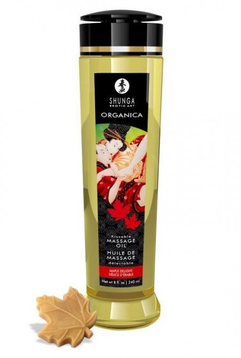 Массажное масло с ароматом кленового сиропа Organica Maple Delight - 240 мл. - Shunga - купить с доставкой в Абакане