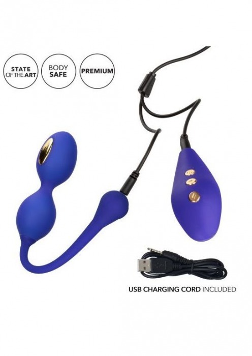 Фиолетовые виброшарики с электростимуляцией Impulse Intimate E-Stimulator Dual Kegel - California Exotic Novelties - купить с доставкой в Абакане