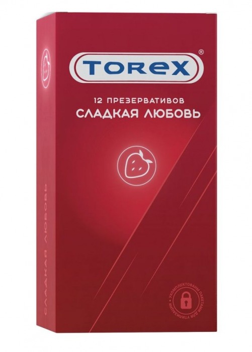 Презервативы Torex  Сладкая любовь  с ароматом клубники - 12 шт. - Torex - купить с доставкой в Абакане