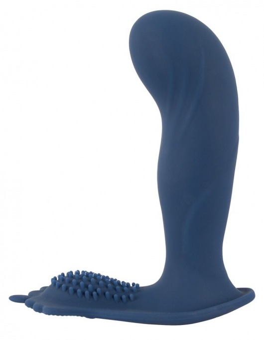 Синий вибростимулятор простаты Vibrating Butt Plug - 11,7 см. - Orion - в Абакане купить с доставкой