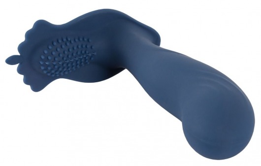 Синий вибростимулятор простаты Vibrating Butt Plug - 11,7 см. - Orion - в Абакане купить с доставкой