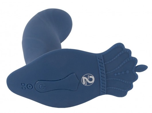 Синий вибростимулятор простаты Vibrating Butt Plug - 11,7 см. - Orion - в Абакане купить с доставкой