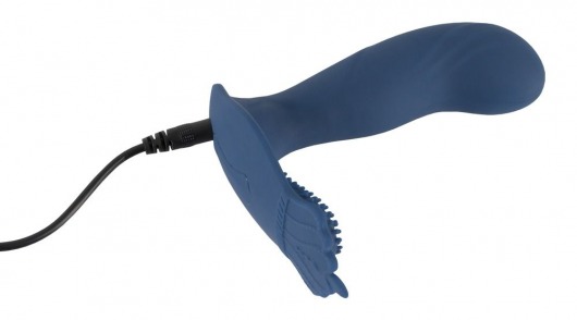 Синий вибростимулятор простаты Vibrating Butt Plug - 11,7 см. - Orion - в Абакане купить с доставкой