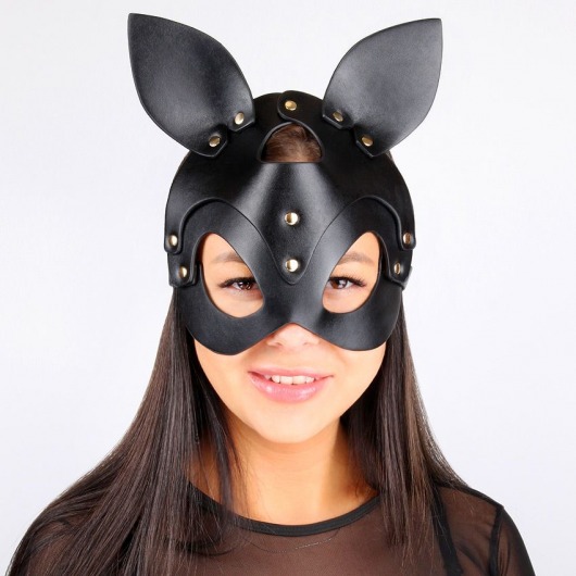 Черная маска с ушками и заклепками - Notabu - купить с доставкой в Абакане