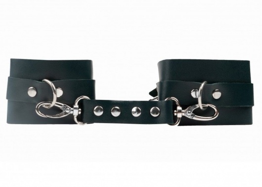 Изумрудные кожаные наручники - Джага-Джага - купить с доставкой в Абакане