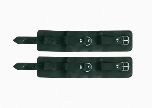 Изумрудные кожаные наручники - Джага-Джага - купить с доставкой в Абакане