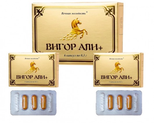 БАД для мужчин  Вигор Али+  - 6 капсул (0,3 гр.) - ФИТО ПРО - купить с доставкой в Абакане