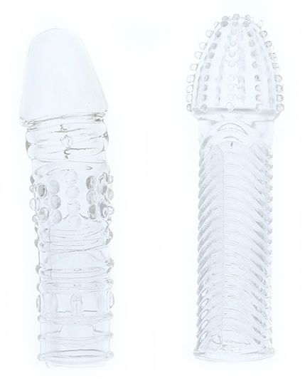 Комплект из 2 прозрачных насадок на пенис PENIS EXTENDER PACK - Dream Toys - в Абакане купить с доставкой
