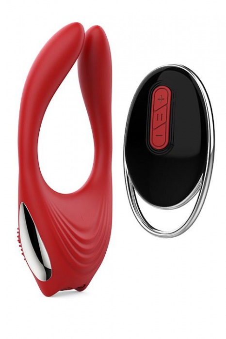 Красное эрекционное кольцо EROS с пультом ДУ - Dream Toys - в Абакане купить с доставкой