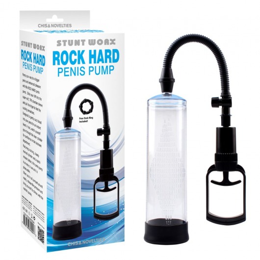 Прозрачная поршневая помпа Rock Hard Penis Pump - Chisa - в Абакане купить с доставкой