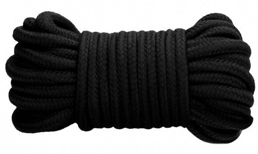 Черная веревка для связывания Thick Bondage Rope -10 м. - Shots Media BV - купить с доставкой в Абакане