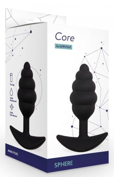 Черная анальная пробка Sphere S - 7,5 см. - Le Frivole