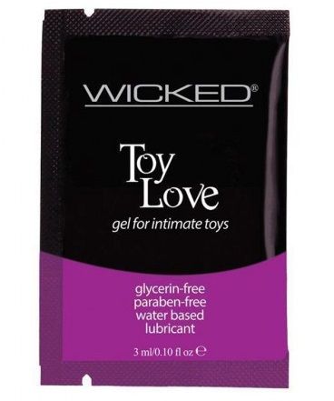 Лубрикант на водной основе для использования с игрушками WICKED Toy Love - 3 мл. - Wicked - купить с доставкой в Абакане