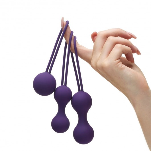 Набор из 3 фиолетовых вагинальных шариков Kegel Training Set - So divine