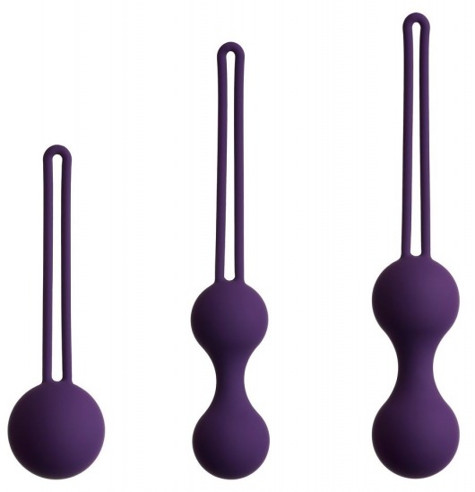Набор из 3 фиолетовых вагинальных шариков Kegel Training Set - So divine