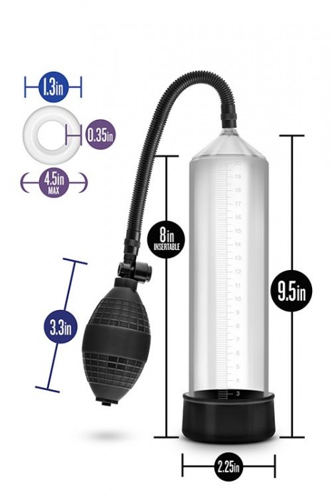 Прозрачная вакуумная помпа VX101 Male Enhancement Pump - Blush Novelties - в Абакане купить с доставкой