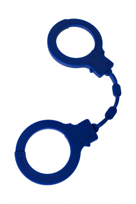 Синие силиконовые наручники  Штучки-дрючки - Штучки-дрючки - купить с доставкой в Абакане