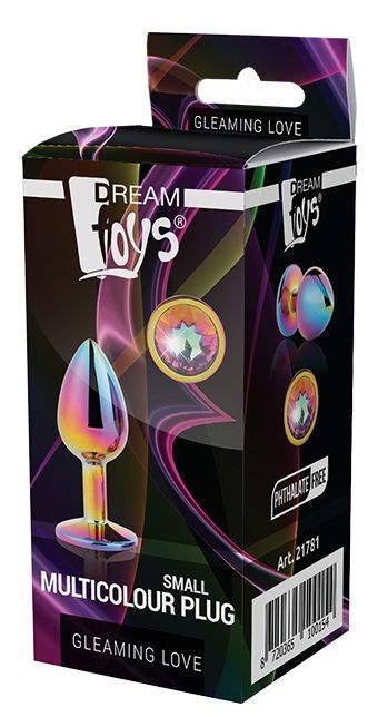 Голографическая анальная втулка с радужным кристаллом - 7,1 см. - Dream Toys - купить с доставкой в Абакане