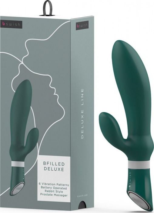 Зеленый вибромассажер простаты Bfilled Deluxe - 21 см. - B Swish - в Абакане купить с доставкой