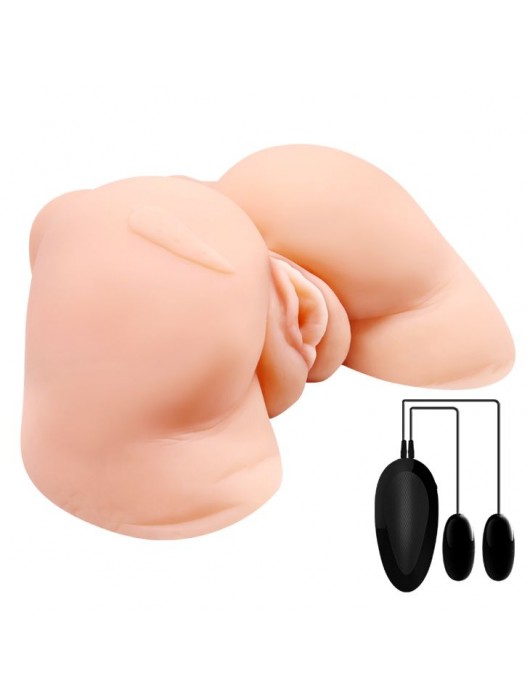 Телесная вибровагина Julie с 2 рабочими отверстиями - Baile - в Абакане купить с доставкой