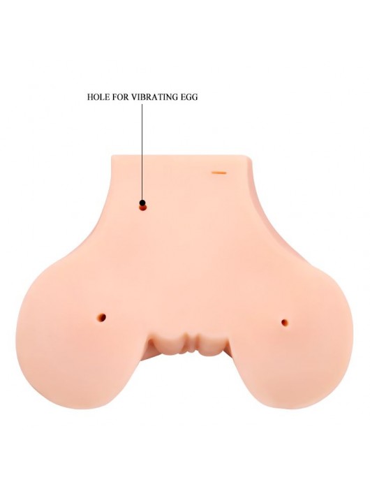 Телесная вибровагина Julie с 2 рабочими отверстиями - Baile - в Абакане купить с доставкой